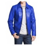 Mystical Royal Blue Leather Jacket