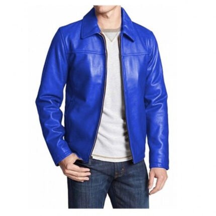 Mystical Royal Blue Leather Jacket