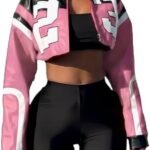 Leather Jacket Cropped Jacket Motorcycle Jacket