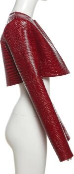 Women Fashion Cropped Faux Leather Jacket Motorcycle Short Coats - Image 3