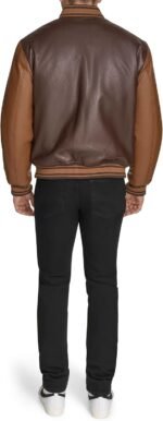 Mens Letterman Varsity Bomber Jacket With Patches