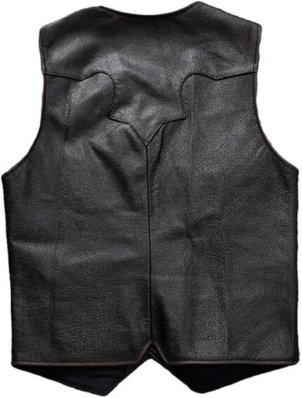 Men's Real Genuine Leather Vest Jacket 