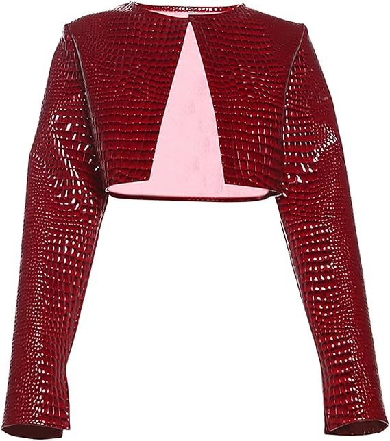 Women Fashion Cropped Faux Leather Jacket Motorcycle Short Coats Women Fashion Cropped Faux Leather Jacket Motorcycle Short Coats