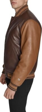 Mens Letterman Varsity Bomber Jacket With Patches - Image 4