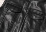 Men's Genuine Leather Motorcycle Vest - Image 3