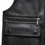 Genuine Leather Motorcycle Vest Men's Real Waistcoat Bikers Sleeveless Jacket - Image 3