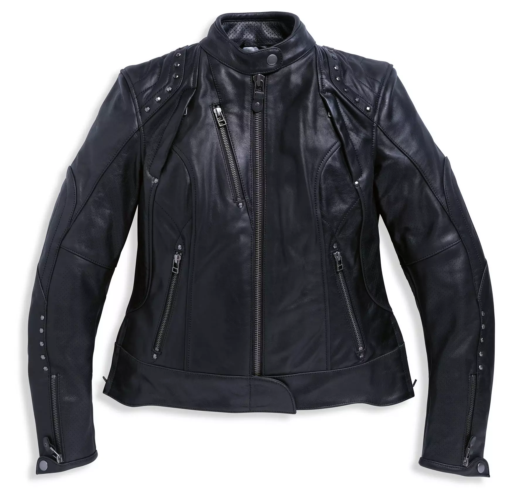Harley-Davidson Women’s Black Studded Leather Motorcycle Jacket Harley-Davidson Women’s Black Studded Leather Motorcycle Jacket