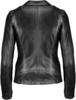 Women's Vintage Leather Jacket  Real Lambskin & Genuine Cowhide Trendy Biker Style - Image 4