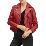 Classic Vintage Style Women's Leather Jacket Genuine Leather