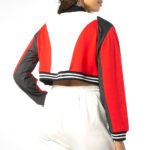 Women's Custom Color Block Crop Top Jacket Stylish Design - Image 3