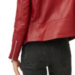 Classic Vintage Style Women's Leather Jacket Genuine Leather - Image 5