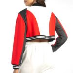 Women's Custom Color Block Crop Top Jacket Stylish Design - Image 4