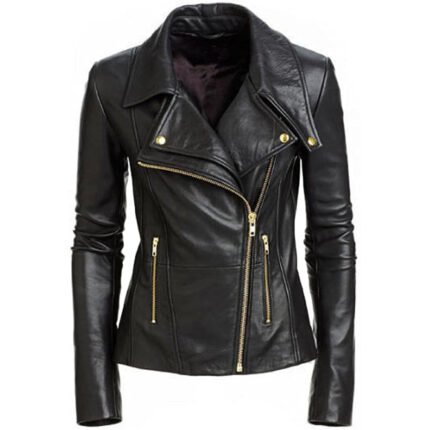 Women's Vintage Leather Jacket – Real Lambskin & Genuine Cowhide