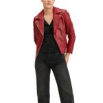 Classic Vintage Style Women's Leather Jacket Genuine Leather - Image 2
