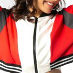 Women's Custom Color Block Crop Top Jacket Stylish Design - Image 2