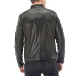 Men's Black Quilted Leather Jacket Stylish and Modern Design - Image 6