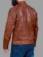 Cafe Racer Brown Leather Jacket For Men - Image 4