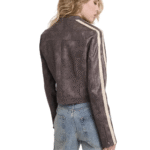 Women's Real Leather Jacket Moto Style Cropped Fit Handmade Biker