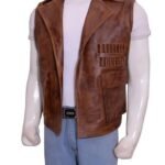 Mens Handmade Brown Vintage Biker Vest