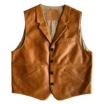 Mens Handmade Brown Vintage Biker Vest