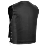 Handmade Men's Genuine Leather Heavy Zipper Buckled Rocker Biker Motorcycle Vintage Waistcoat Vest