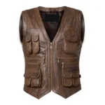 Mens Handmade Brown Vintage Biker Ves
