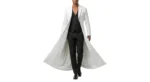 Mens Genuine Leather Trench Long Coat Luxury Full-Length Designer Overcoat