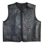 Genuine Crocodile Leather Vest Handmade Biker Western Style