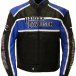 Harley Davidson Men's Classic Blue CRUISER Jacket 100% Genuine Leather Jacket