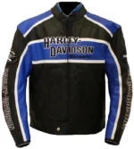 Harley Davidson Men's Classic Blue CRUISER Jacket 100% Genuine Leather Jacket