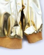 Men’s Metallic Bomber Jacket Shiny Party Style Faux Leather - Image 5