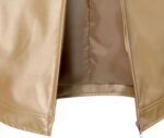 Gold Metallic Stand-Collar Biker Jacket