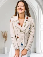 Embroidered Jacket with flower Personalized jacket