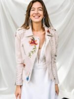 Embroidered Jacket with flower Personalized jacket - Image 2