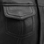 Perforated Leather Motorcycle Vest Women's Biker Club Style - Image 3