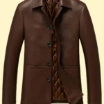 Men's BROWN Leather Blazer Handmade Men's Formal Leather Blazer
