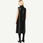 Minimalist Sheepskin Leather Vest Women's Sleeveless Trench Coat