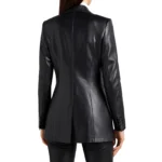 Handmade Women's Black Real Leather Blazer Jacket