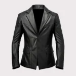 Men’s Black Sheepskin Leather Blazer