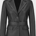 Tom Ford Inspired Lambskin Leather Blazer Slim Fit Blazer
