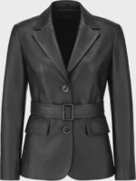 Tom Ford Inspired Lambskin Leather Blazer Slim Fit Blazer