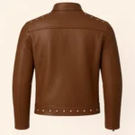 Men's Leather Biker Jacket Studded Moto Style Handmade outerwear