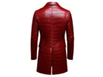 Men’s Red Crocodile Embossed Leather Blazer