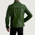 Enchanted Green Leather Jacket Forest Shade Genuine Motorcycle Jacket