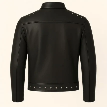 Men's Leather Biker Jacket Studded Moto Style Handmade outerwear