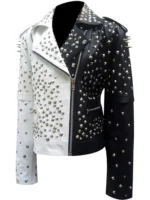 Handmade Studded Leather Motorcycle Jacket - Image 3