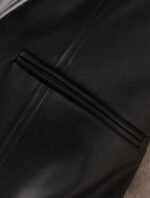 Handmade Black Leather Motorcycle Vest for Women - Image 3