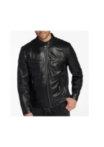 Drew Genuine Leather Jacket With Accordian Shoulder