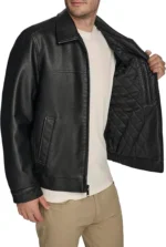 Men's James Style Faux Leather Jacket Regular Big & Tall - Image 3