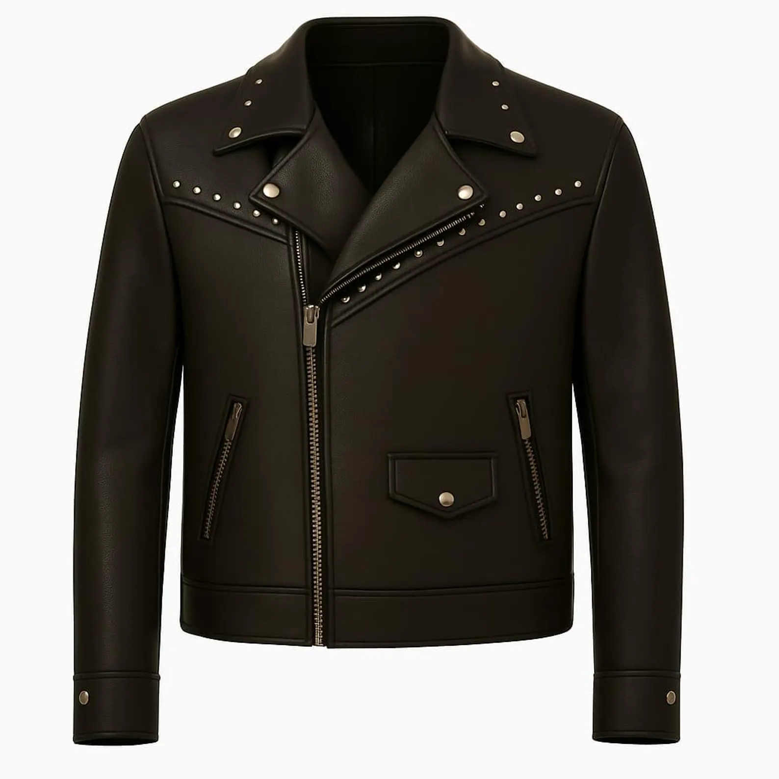 Handmade Men's Studded Leather Biker Jacket Classic Moto Style Motorcycle jacket Handmade Men's Studded Leather Biker Jacket Classic Moto Style Motorcycle jacket